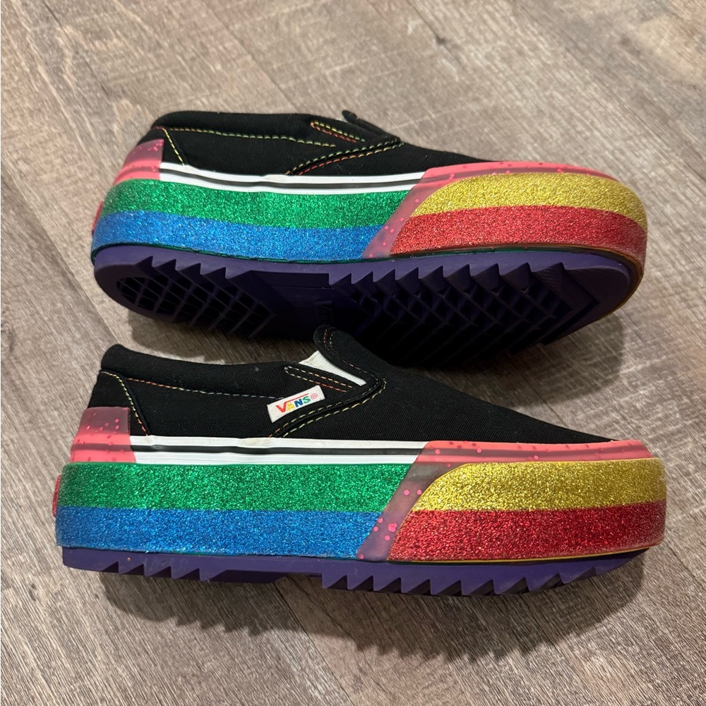 Vans Classic Slip-On Glitter Platforms - Picture 3 of 10